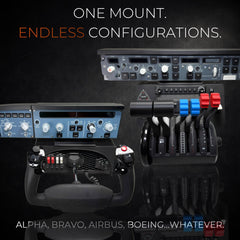 WinCtrl FCU & EFIS Mount for Honeycomb Alpha & Bravo | Airbus FCU + Boeing MCP Autopilot Panel Mount