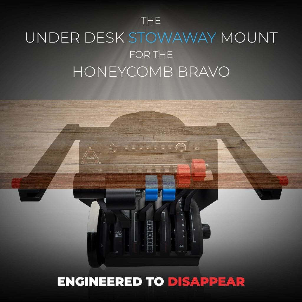 Honeycomb Bravo Sliding Stowaway Under Desk Mount