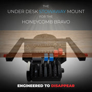 Honeycomb Bravo Sliding Stowaway Under Desk Mount view 2