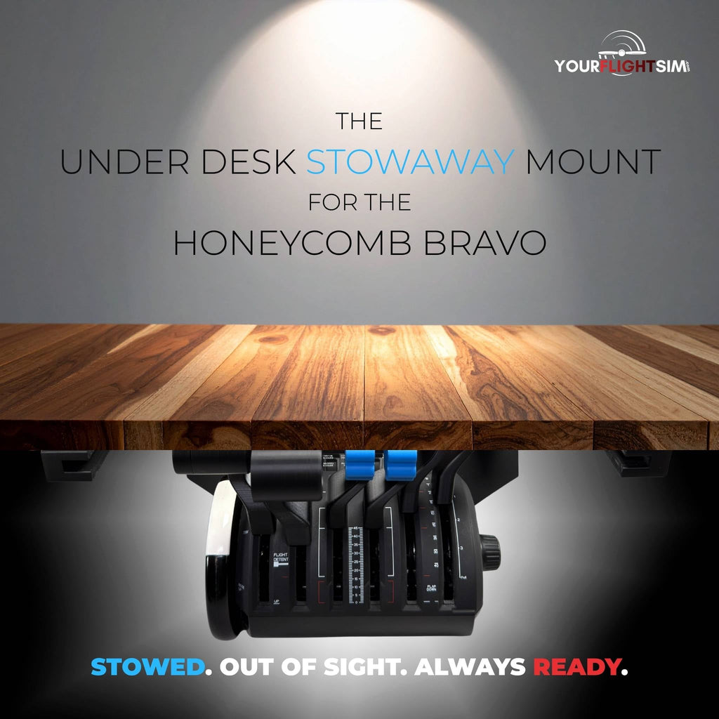 Honeycomb Bravo Sliding Stowaway Under Desk Mount
