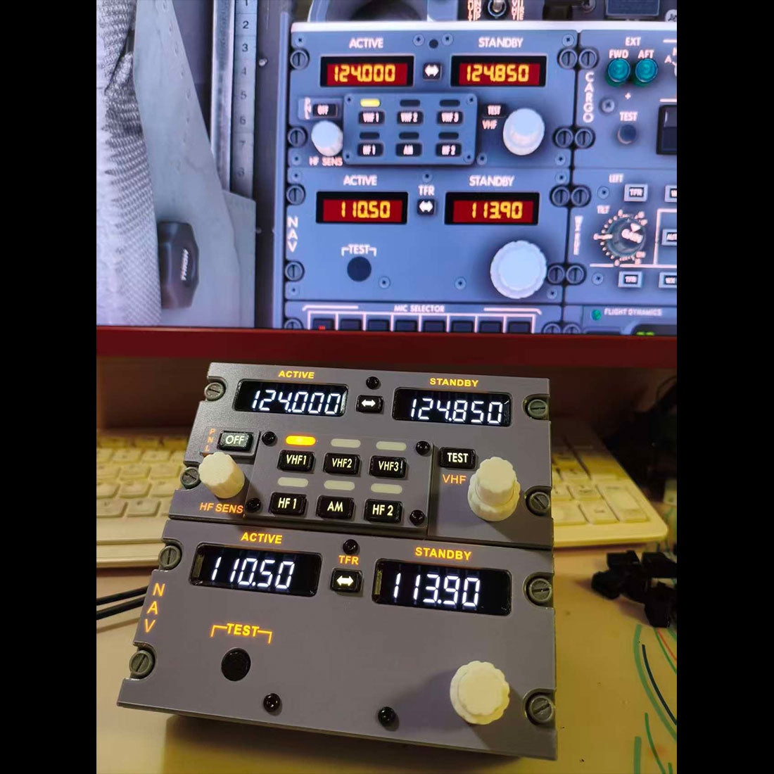 Hoowalt D201 B737 Radio Tuning Panel Radio Nav Panels