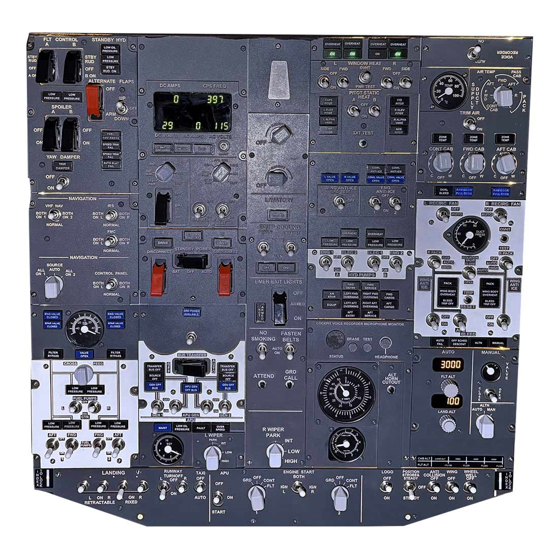 Hoowalt B737 800 Full Scale Front Overhead Panel Instrument Panels