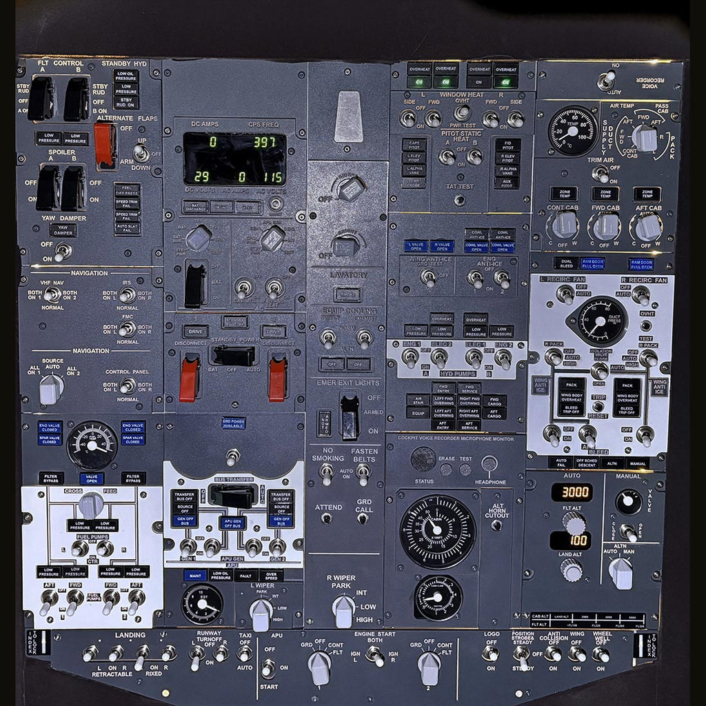 Hoowalt B737 800 Full Scale Front Overhead Panel Instrument Panels