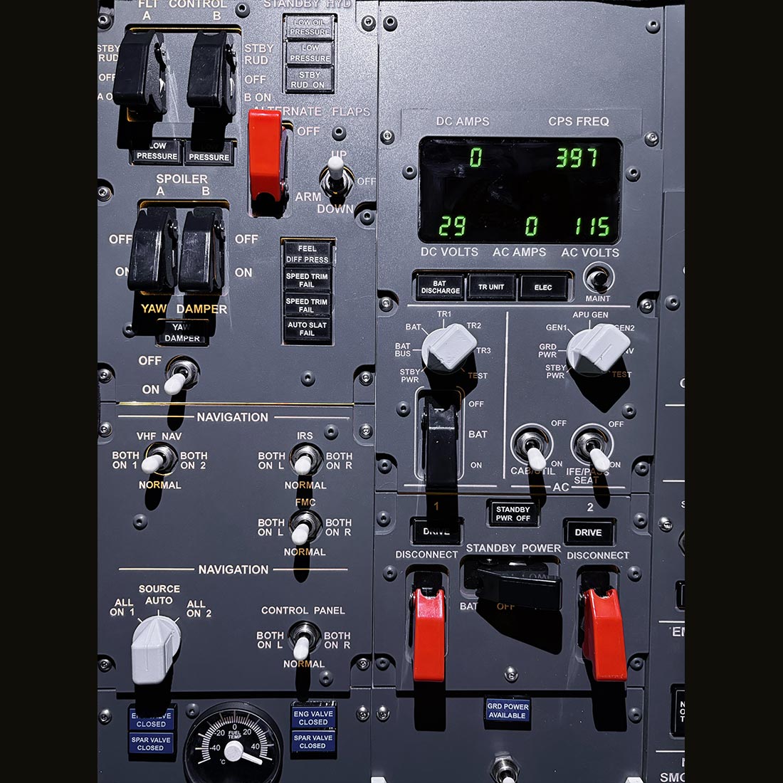 Hoowalt B737 800 Full Scale Front Overhead Panel Instrument Panels