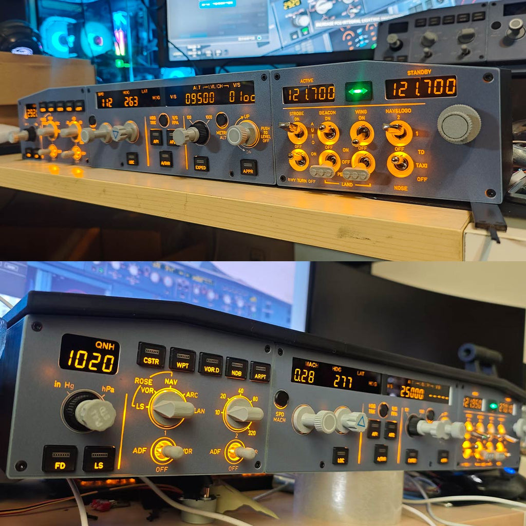 Hoowalt D108 A32X FCU EFIS ECAM All in One Cockpit Panel Instrument Panels