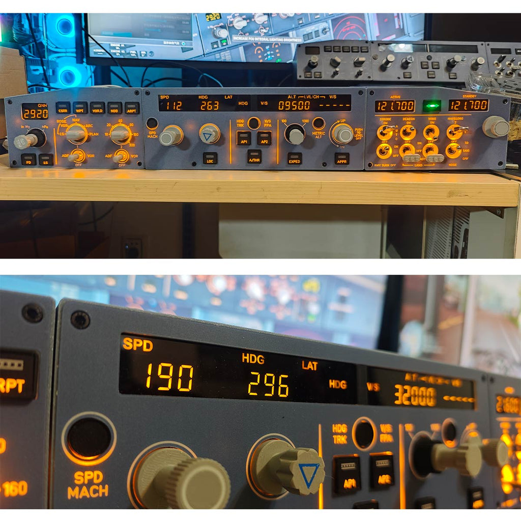 Hoowalt D108 A32X FCU EFIS ECAM All in One Cockpit Panel Instrument Panels