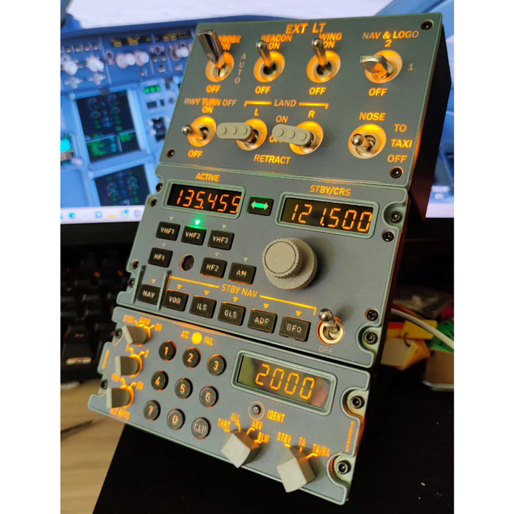 Hoowalt D109 A32X RMP Lighting ATC All in One Panel Instrument Panels