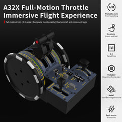 Hoowalt D107 V2 A32X Motorized Throttle Quadrant Multi-Engine Throttle Systems