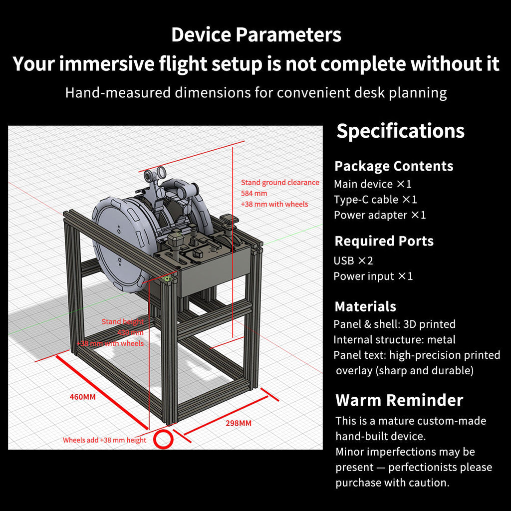 Hoowalt D107 V2 A32X Motorized Throttle Quadrant Multi-Engine Throttle Systems