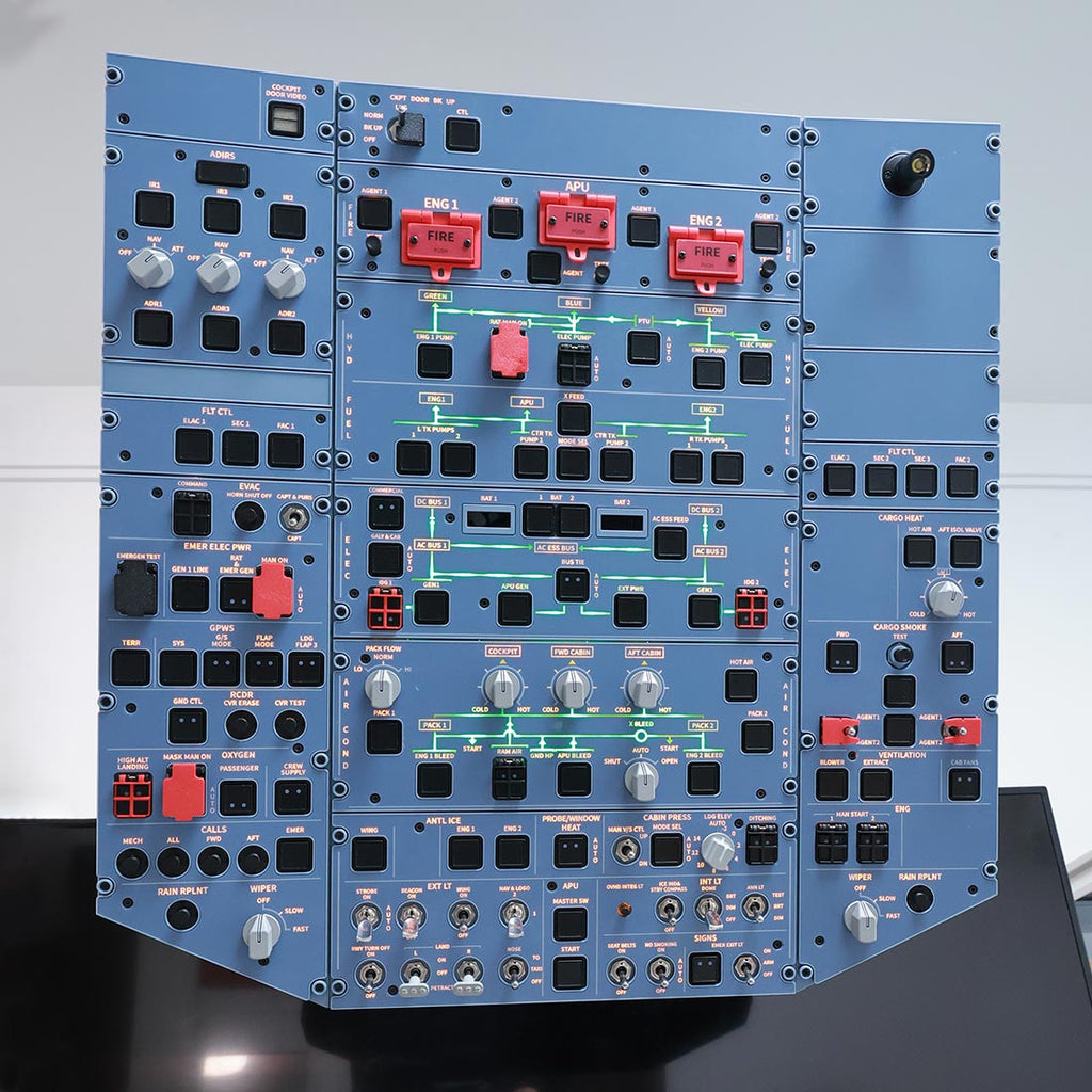 Hoowalt D111 A32X Near Full Scale Overhead Panel Instrument Panels