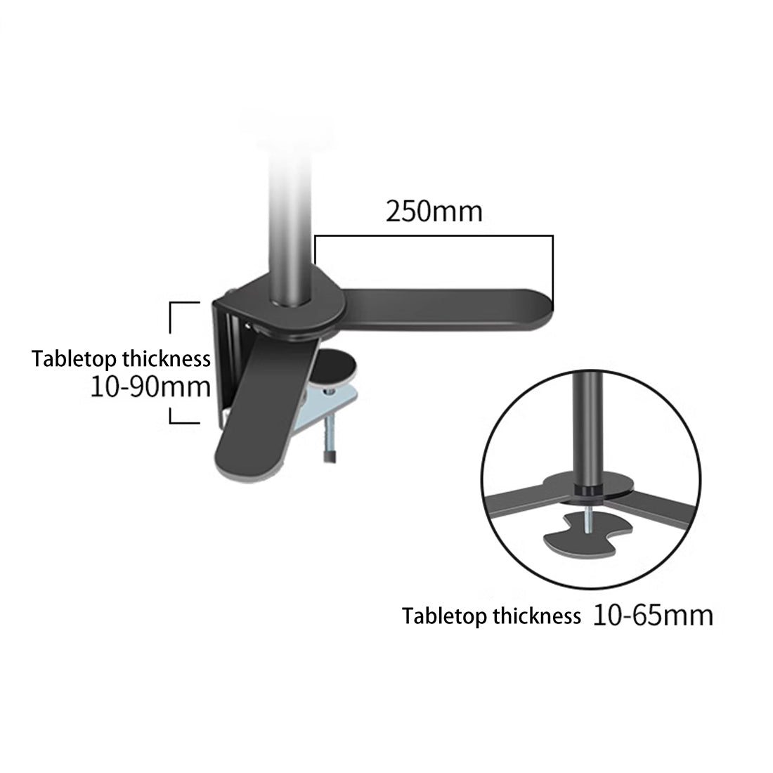 Hoowalt Monitor Mount with 35mm V Clamp Base Monitor Mounts and Stands