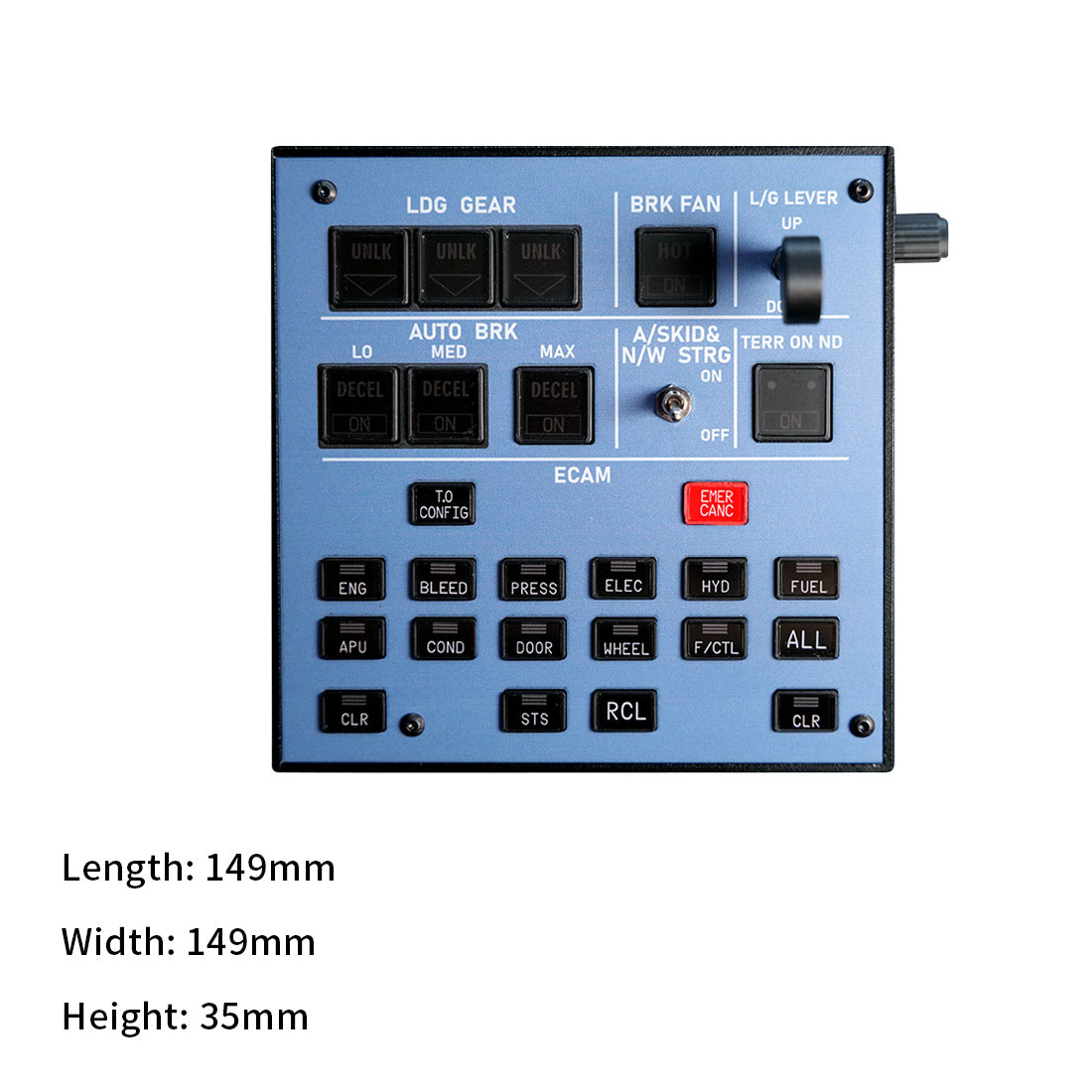 Rowsfire A103 V3.0 A32X ECAM Landing Gear Indicator Panel Instrument Panels