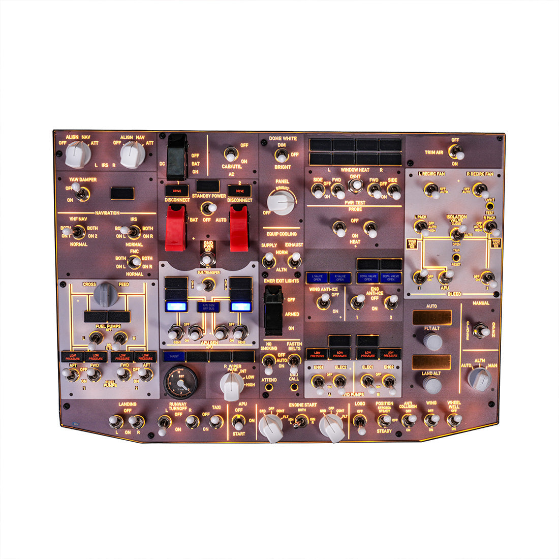 Rowsfire B107 B737 Backlit Overhead Panel Instrument Panels