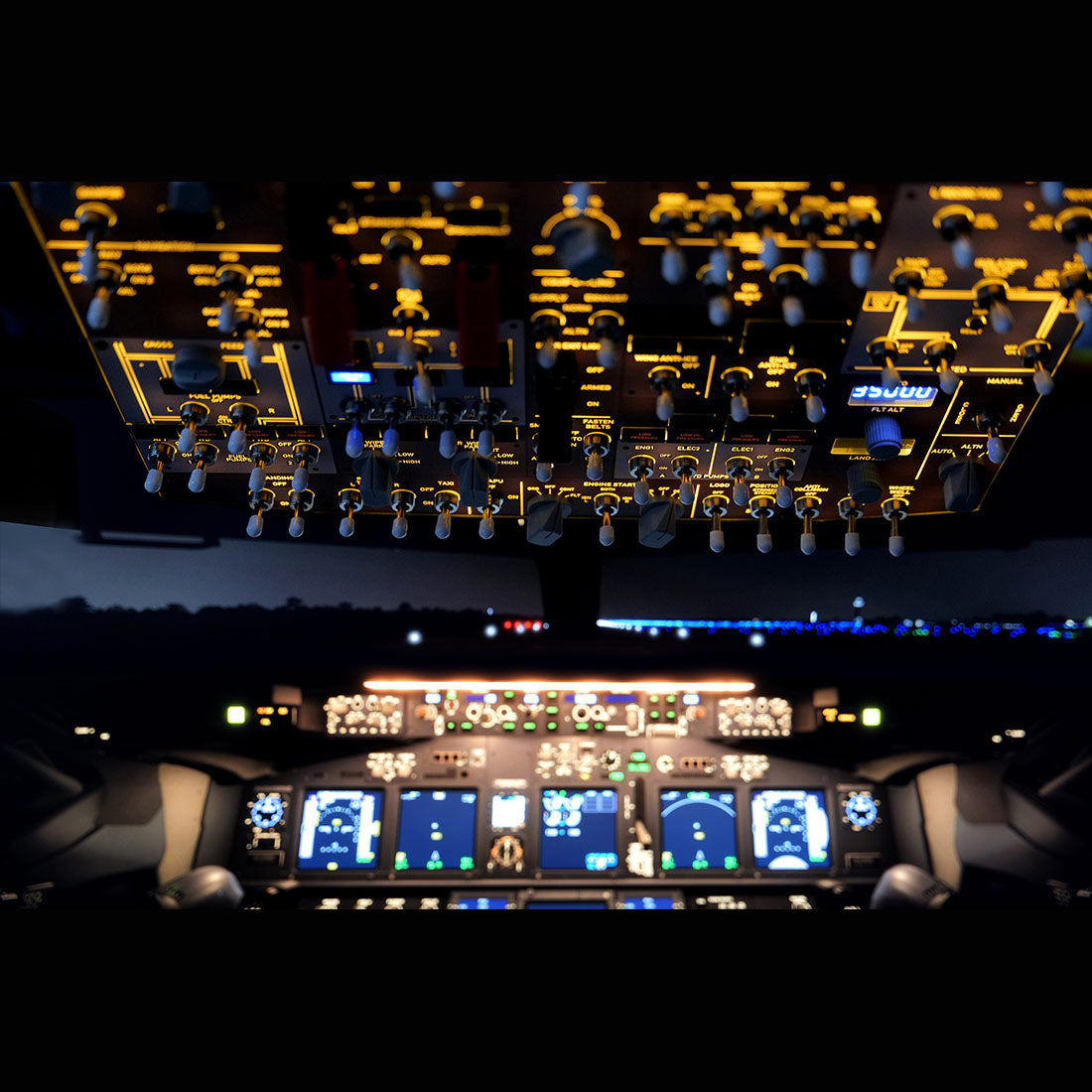 Rowsfire B107 B737 Backlit Overhead Panel Instrument Panels