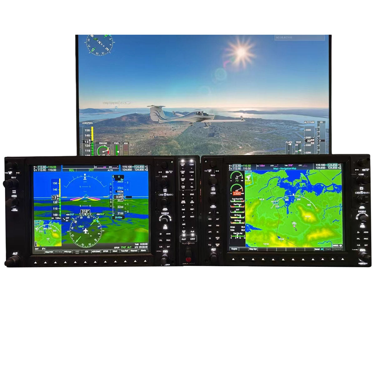 Rowsfire D105 G1000NXI PFD MFD GMA Audio Combined Cockpit Panel Instrument Panels