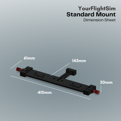 Honeycomb Alpha Standard Under Desk Mount with Locking Quick Release