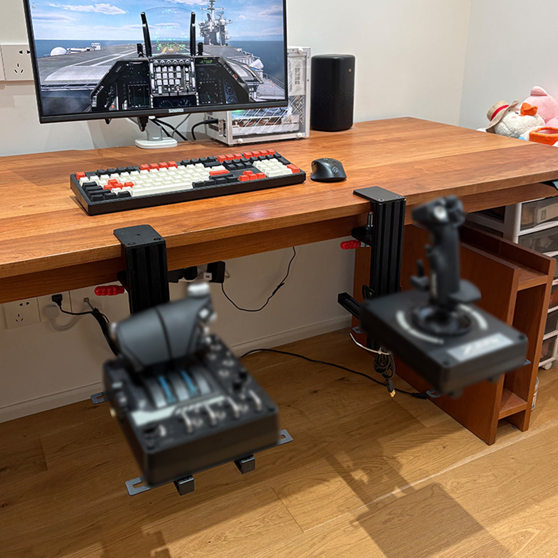 Hoowalt Universal Joystick and Throttle Desk Mount Monitor Mounts and Stands